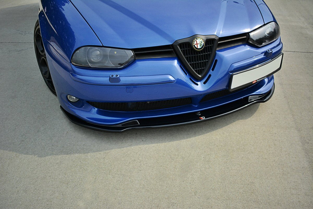 Maxton Design Street+ Spoilerlippe Front Ansatz V.1 passend für ALFA ROMEO 156 GTA schwarz Hochglanz
