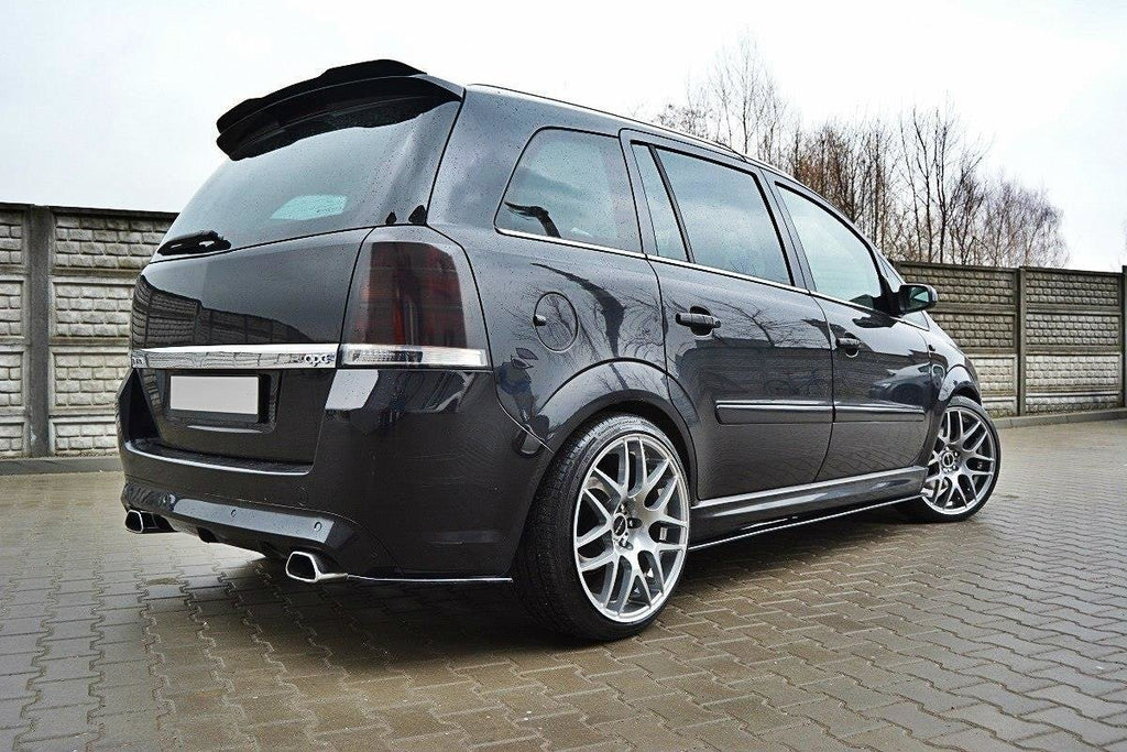 Maxton Design Heck Ansatz Flaps Diffusor passend für OPEL ZAFIRA B OPC / VXR schwarz Hochglanz