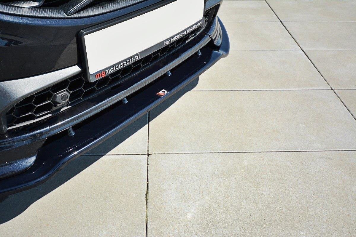 Maxton Design Street+ Spoilerlippe Front Ansatz V.1 passend für Volvo V60 Polestar Facelift schwarz Hochglanz