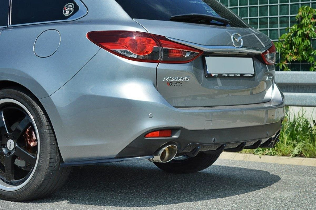 Maxton Design Diffusor Heck Ansatz passend für Mazda 6 GJ (Mk3) schwarz Hochglanz