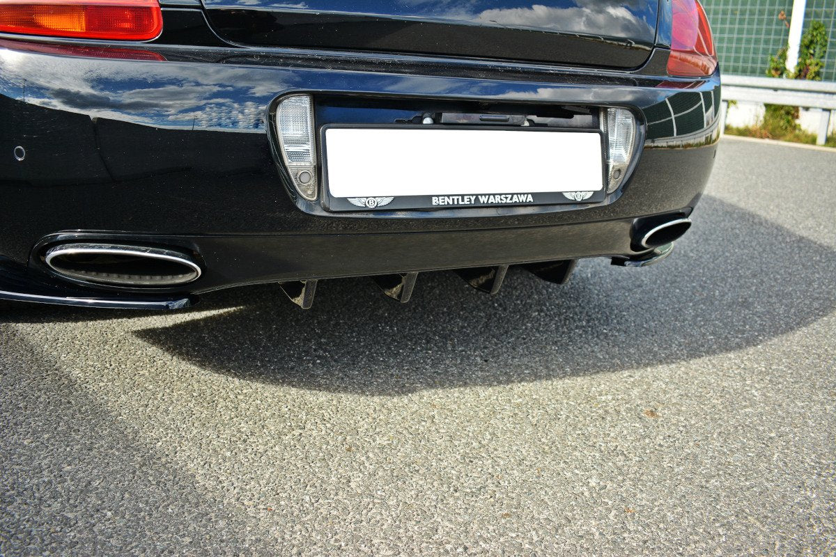 Maxton Design Diffusor Heck Ansatz passend für Bentley Continental GT schwarz Hochglanz