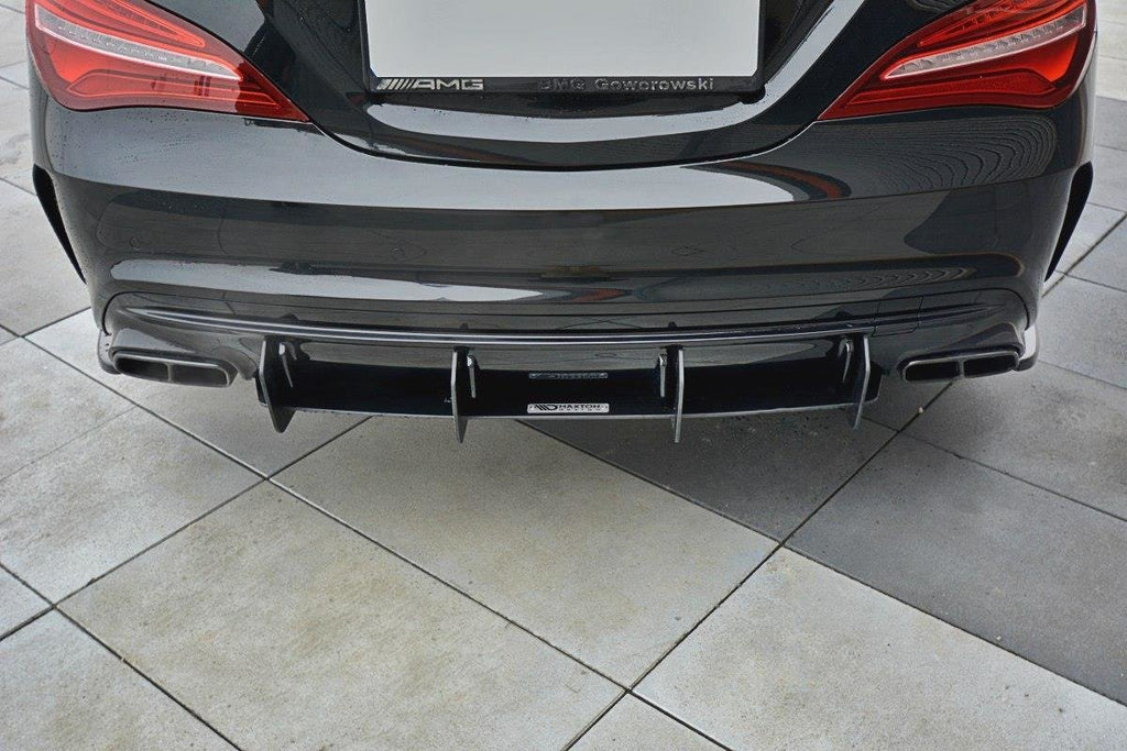 Maxton Design Diffusor Heck Ansatz passend für Heckschürze V.1 passend für Mercedes CLA A45 AMG C117 Facelift