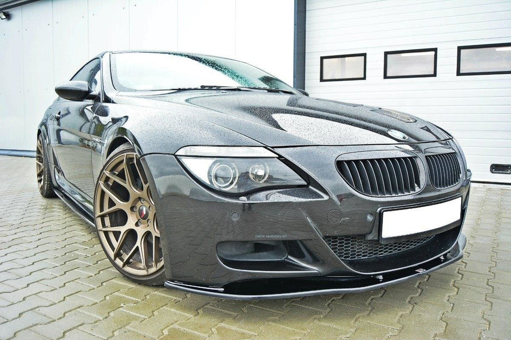 Maxton Design Street+ Spoilerlippe Front Ansatz V.2 passend für BMW M6 E63 schwarz Hochglanz