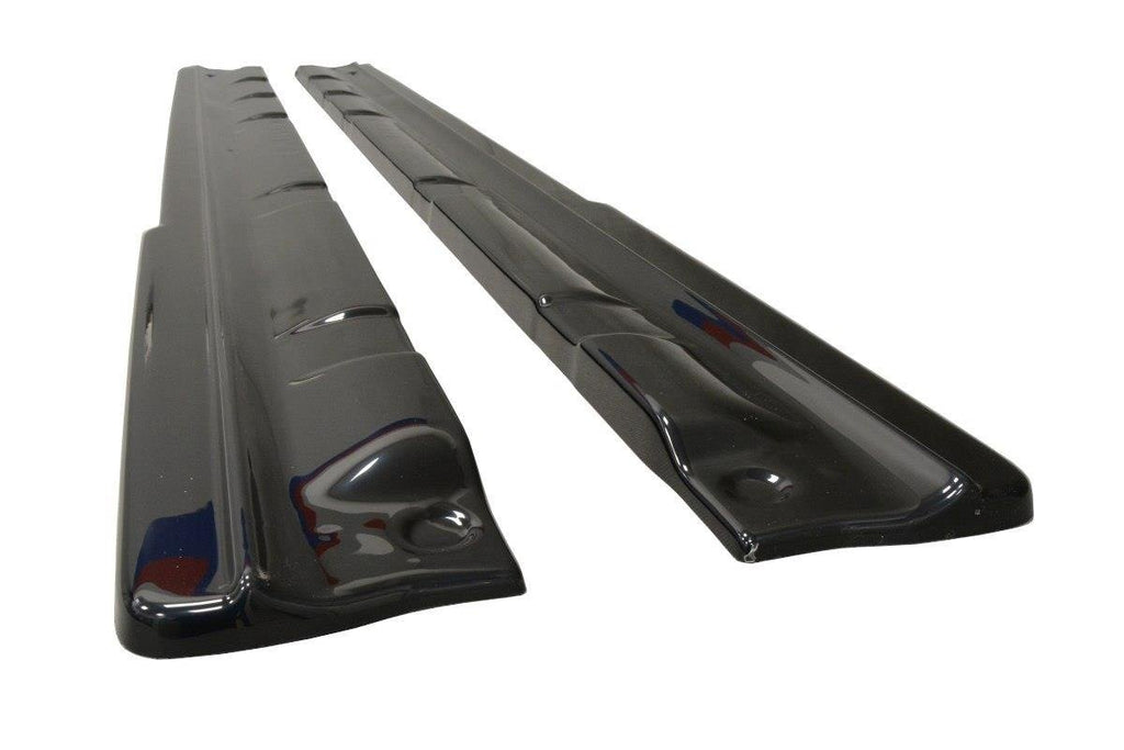 Maxton Design Street+ Seitenschweller Leisten passend für Renault Laguna Coupe Mk3 schwarz Hochglanz