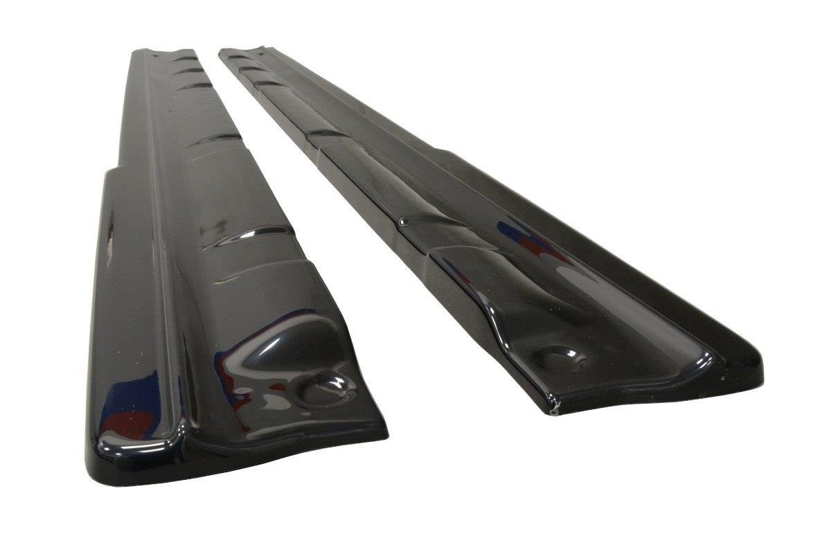 Maxton Design Street+ Seitenschweller Leisten passend für Renault Laguna Coupe Mk3 schwarz Hochglanz