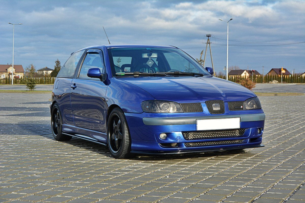 Maxton Design Street+ Spoilerlippe Front Ansatz V.1 passend für SEAT IBIZA MK2 FACELIFT CUPRA schwarz Hochglanz