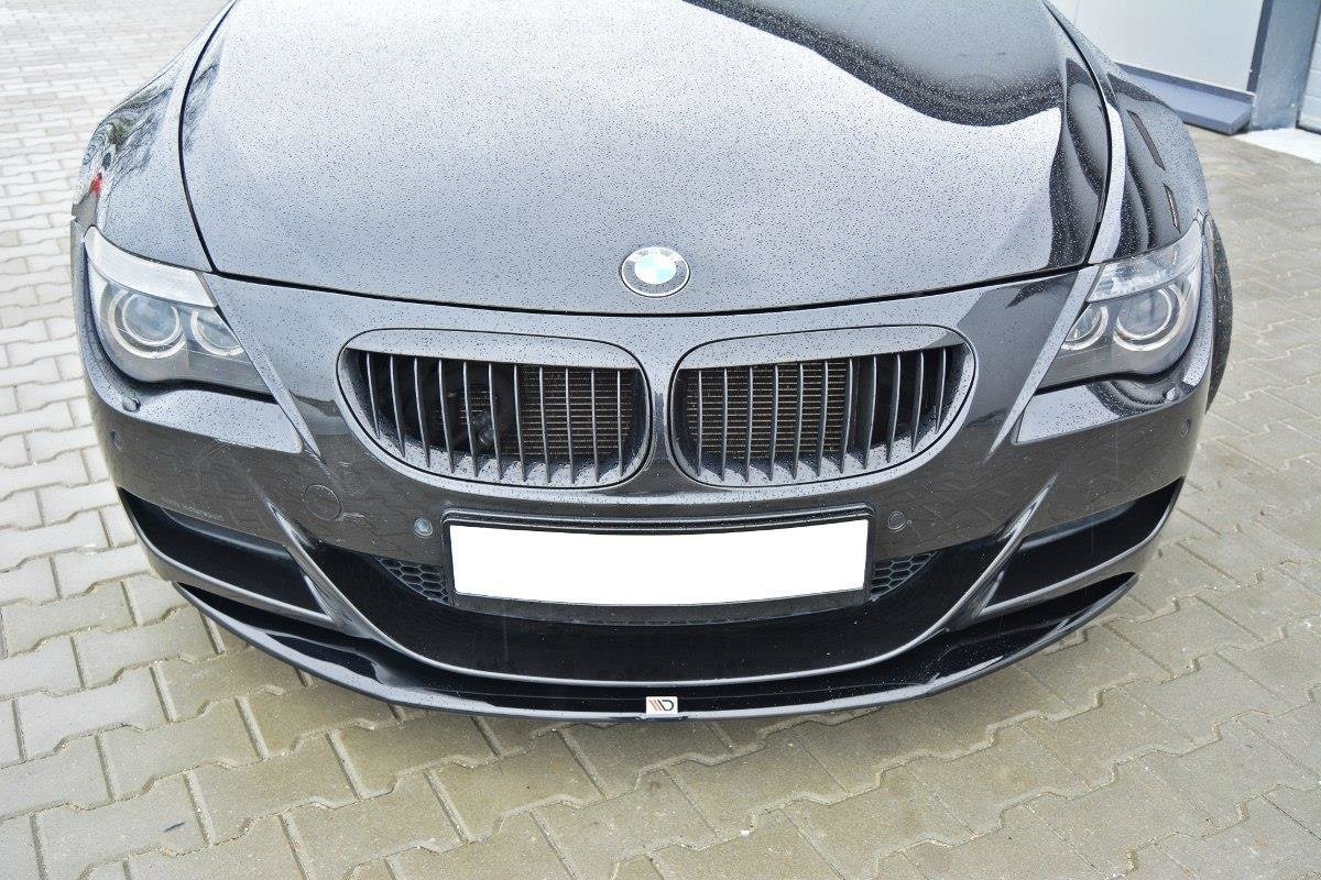Maxton Design Street+ Spoilerlippe Front Ansatz V.1 passend für BMW M6 E63 schwarz Hochglanz