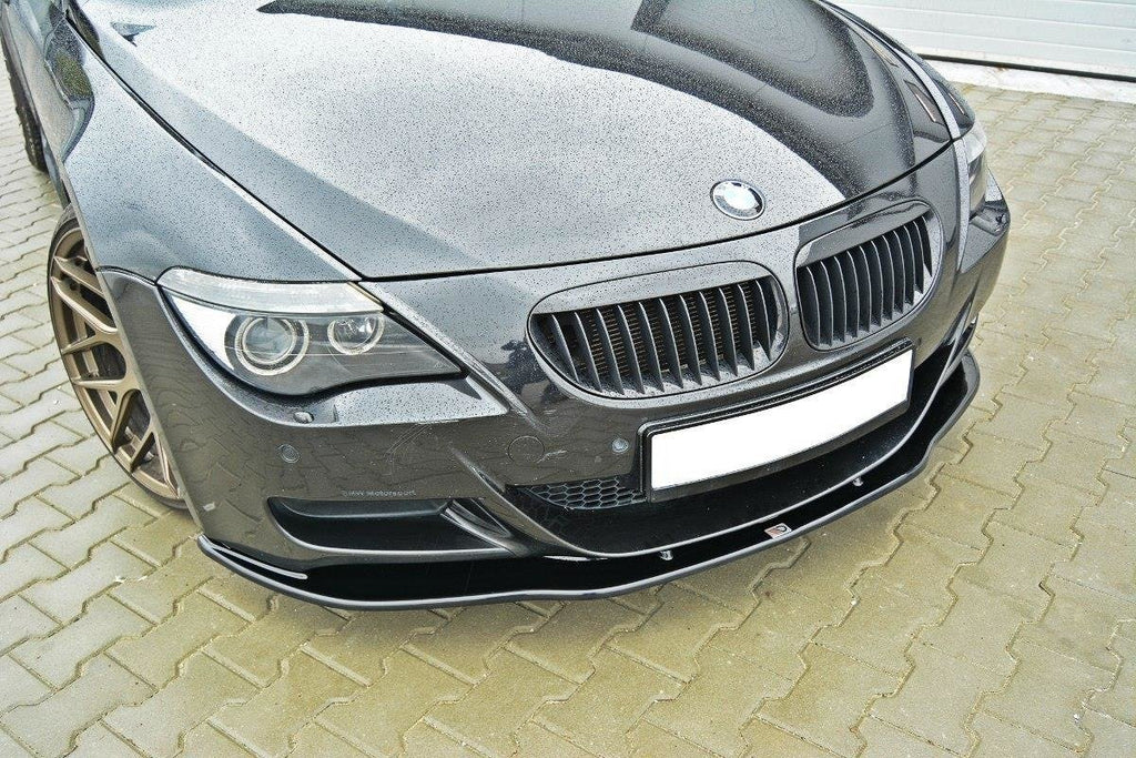 Maxton Design Street+ Spoilerlippe Front Ansatz V.2 passend für BMW M6 E63 schwarz Hochglanz