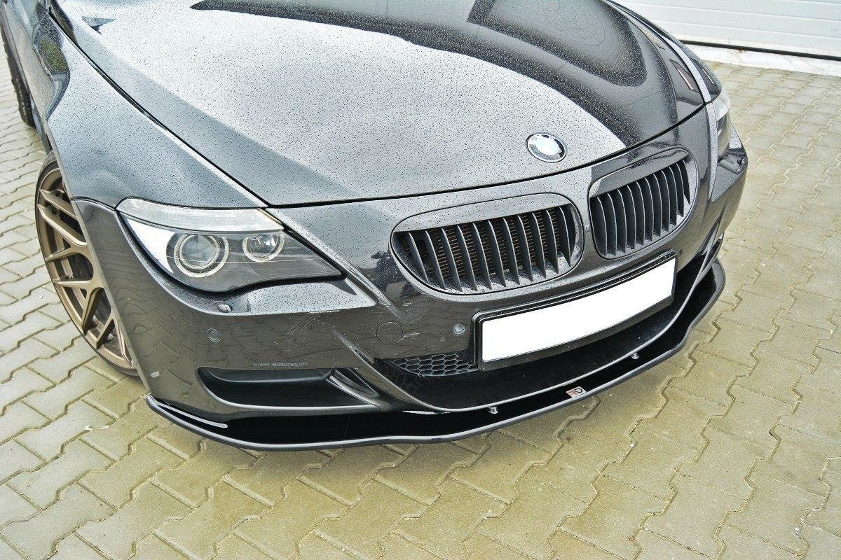 Maxton Design Street+ Spoilerlippe Front Ansatz V.2 passend für BMW M6 E63 schwarz Hochglanz