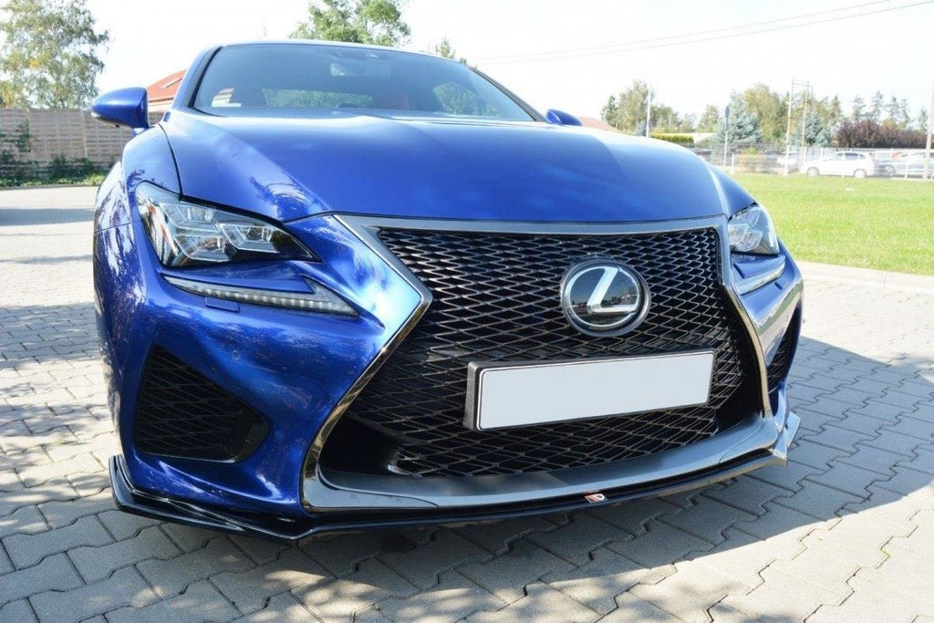 Maxton Design Street+ Spoilerlippe Front Ansatz V.1 passend für Lexus RC F schwarz Hochglanz