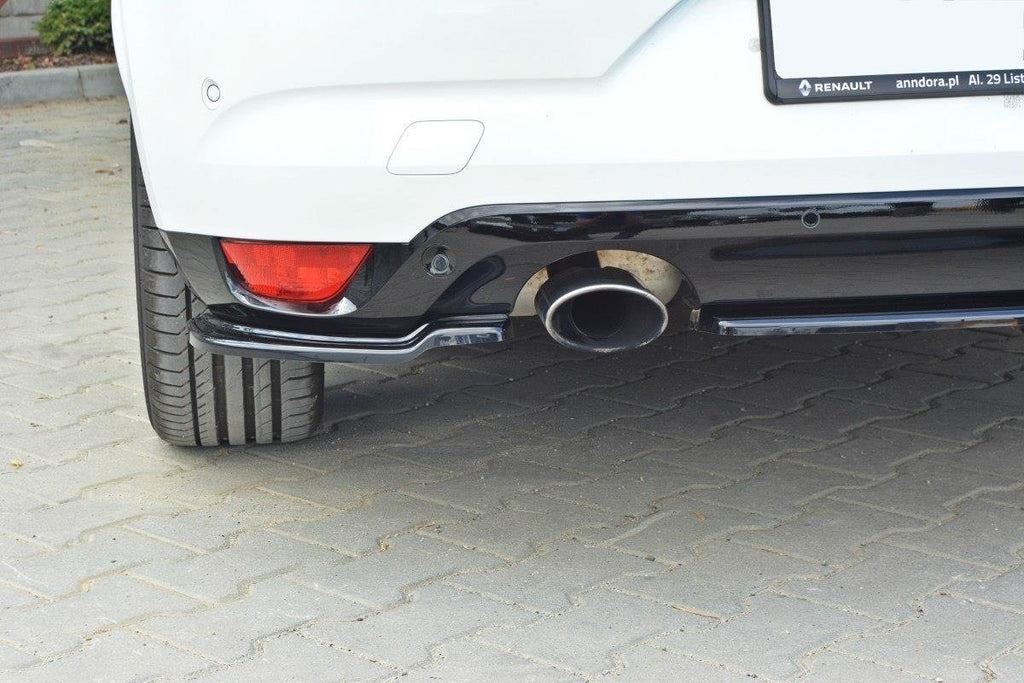 Maxton Design Heck Ansatz Flaps Diffusor passend für Renault Megane Mk4 Hatchback schwarz Hochglanz