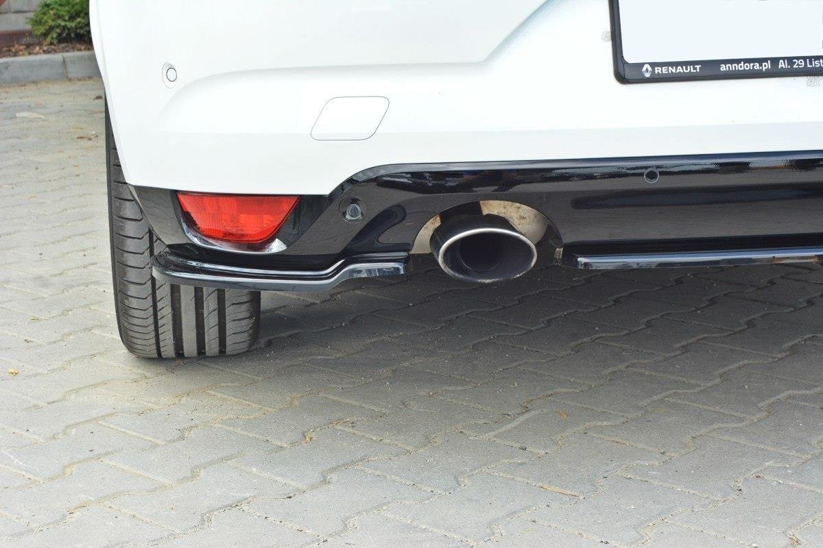 Maxton Design Heck Ansatz Flaps Diffusor passend für Renault Megane Mk4 Hatchback schwarz Hochglanz