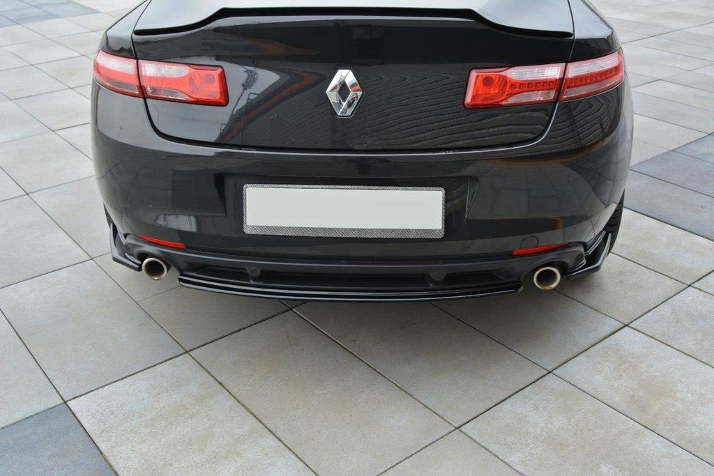 Maxton Design Mittlerer Diffusor Heck Ansatz für Renault Laguna mk 3 Coupe schwarz matt