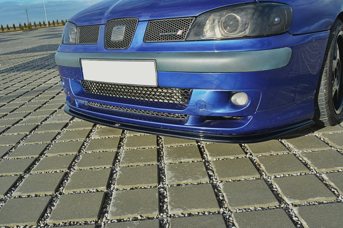 Maxton Design Street+ Spoilerlippe Front Ansatz V.1 passend für SEAT IBIZA MK2 FACELIFT CUPRA schwarz Hochglanz