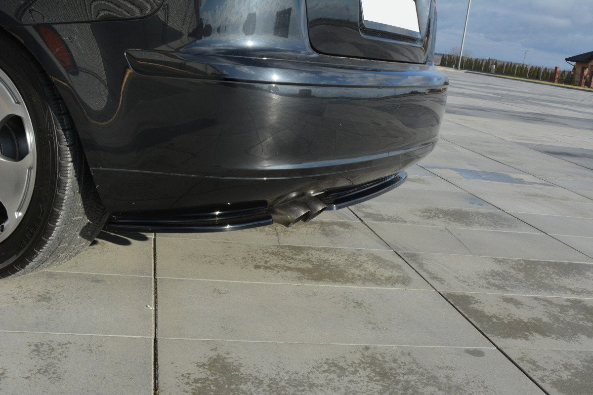 Maxton Design Splitter / Diffusor Heck Ansatz passend für Audi A3 Sportback 8P / 8P Facelift schwarz Hochglanz