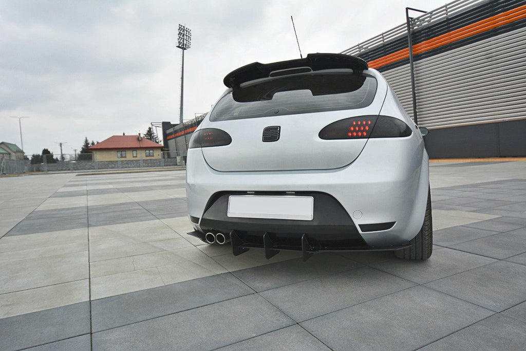 Maxton Design Diffusor Heck Ansatz passend für Heckschürze V.2 passend für Seat Leon Mk2 Cupra/ FR