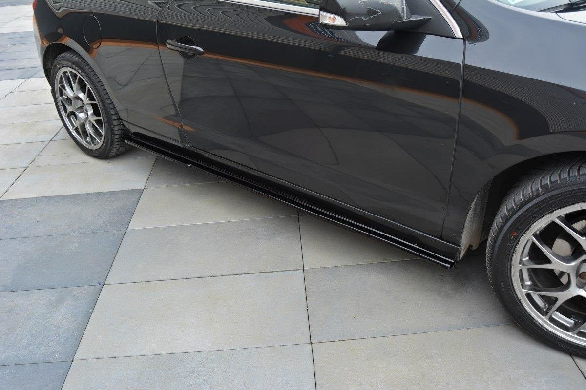 Maxton Design Street+ Seitenschweller Leisten passend für Renault Laguna Coupe Mk3 schwarz Hochglanz