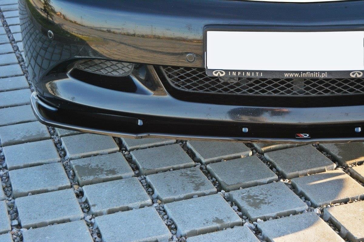 Maxton Design Street+ Spoilerlippe Front Ansatz V.1 passend für Infiniti G37 Limousine schwarz Hochglanz