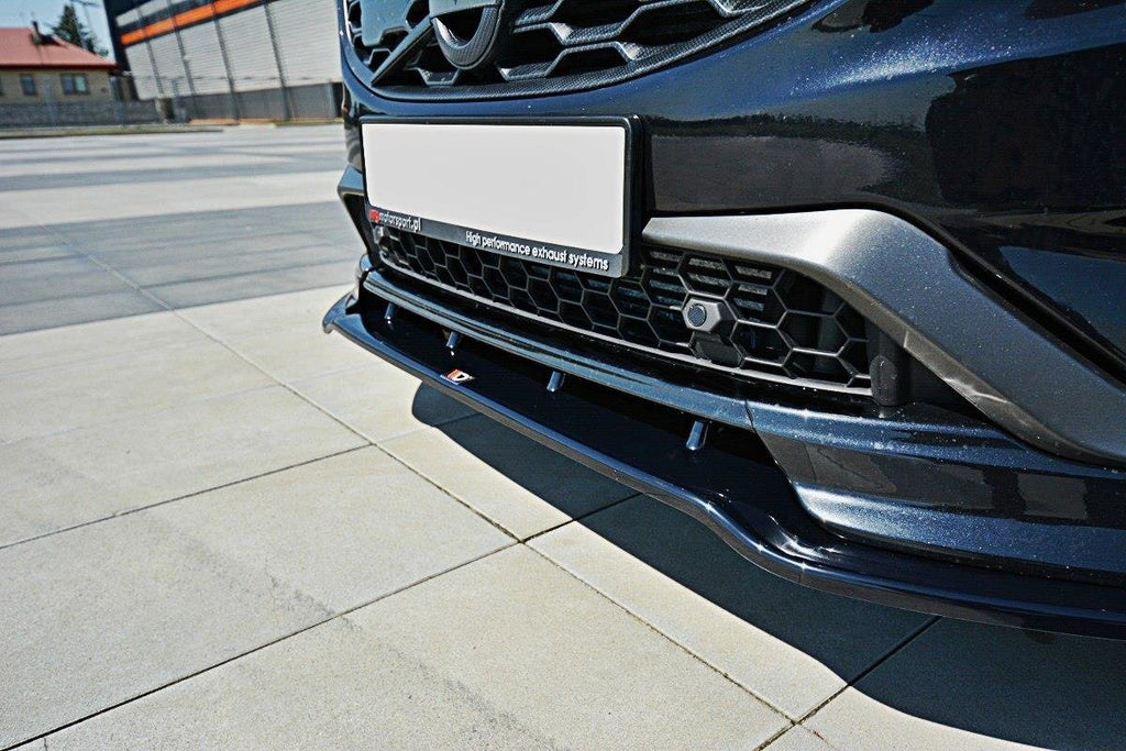 Maxton Design Street+ Spoilerlippe Front Ansatz V.1 passend für Volvo V60 Polestar Facelift schwarz Hochglanz
