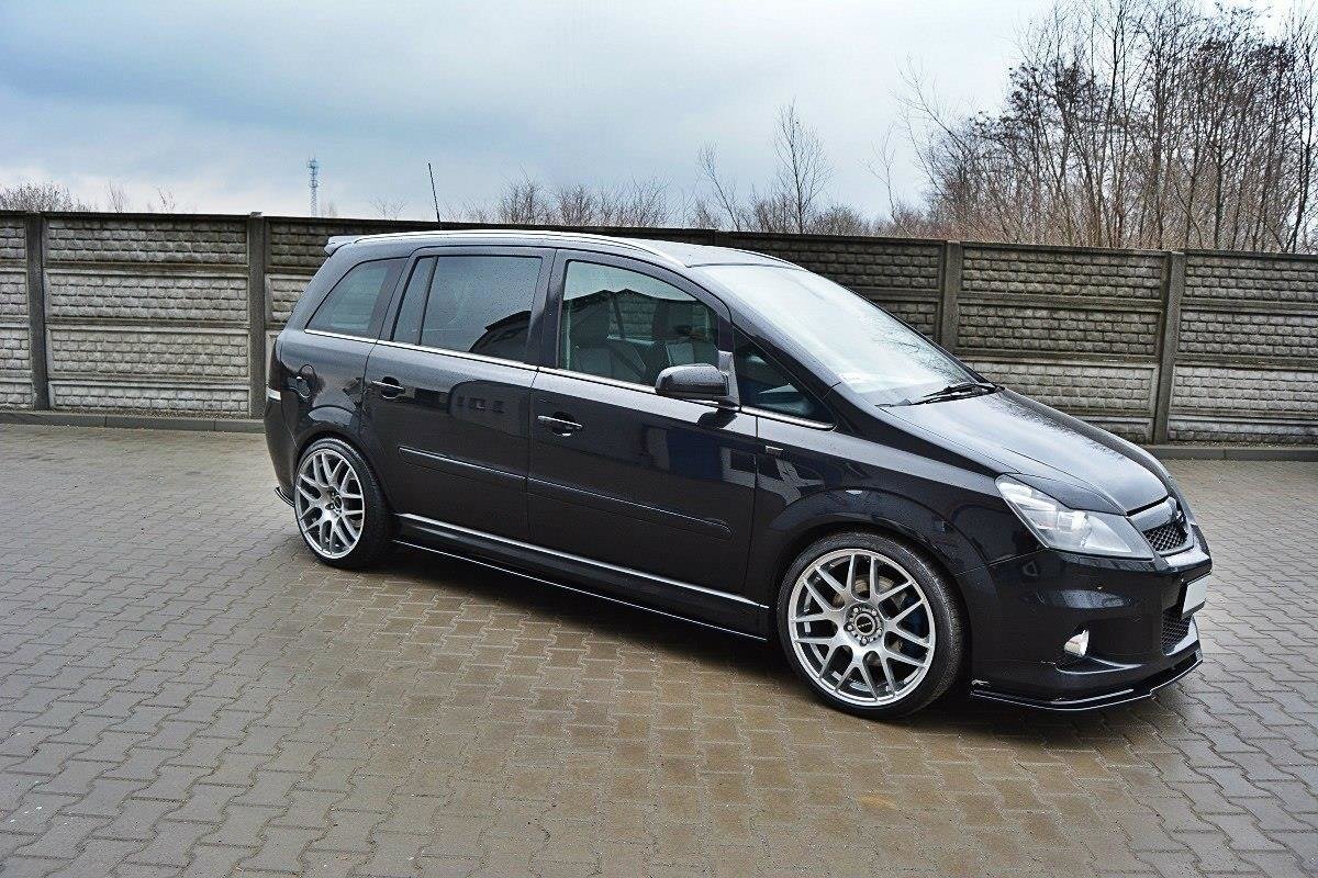 Maxton Design Seitenschweller Ansatz für OPEL ZAFIRA B OPC Carbon Look
