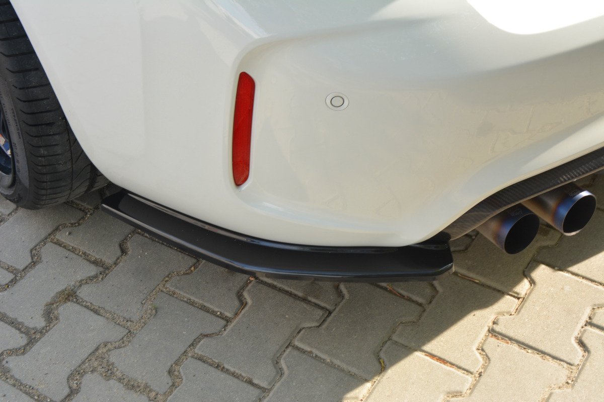 Maxton Design Heck Ansatz Flaps Diffusor passend für BMW M2 (F87) COUPÉ schwarz Hochglanz