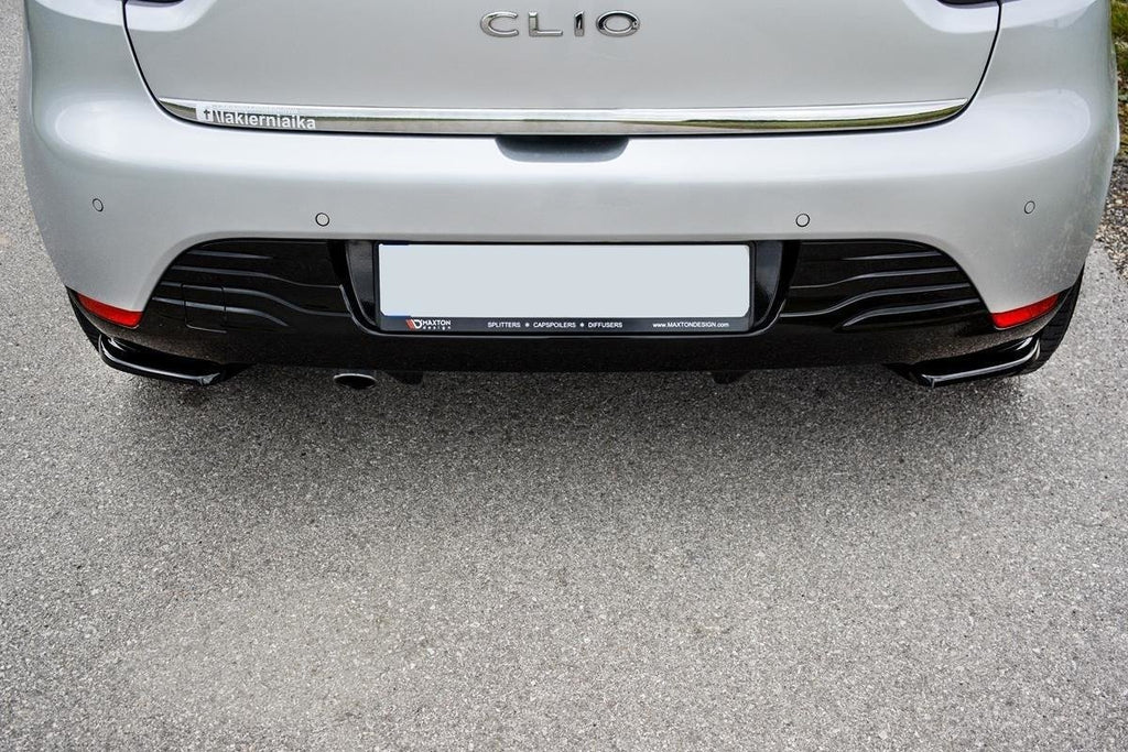 Maxton Design Heck Ansatz Flaps Diffusor passend für Renault Clio Mk4 schwarz Hochglanz