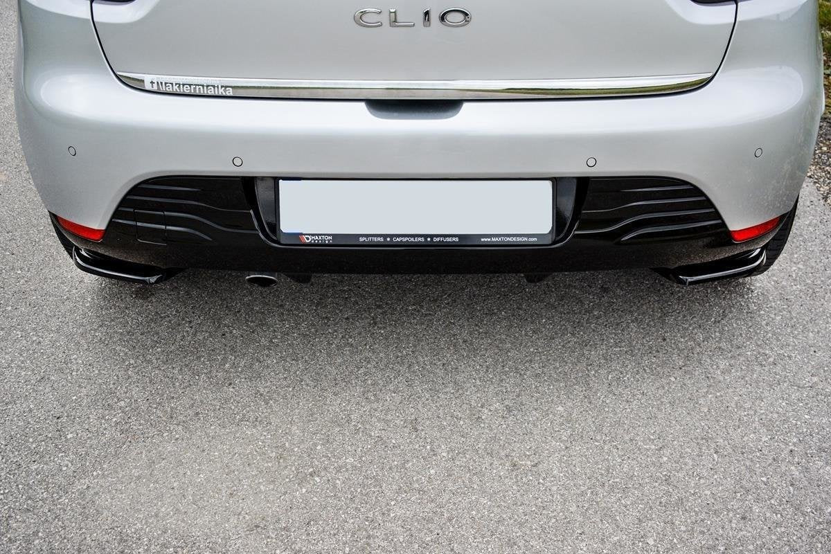 Maxton Design Heck Ansatz Flaps Diffusor passend für Renault Clio Mk4 schwarz Hochglanz