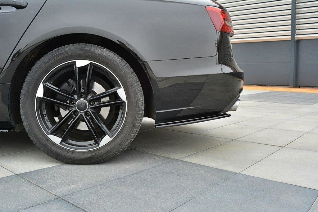 Maxton Design Heck Ansatz Flaps Diffusor für Audi A6 C7 schwarz matt