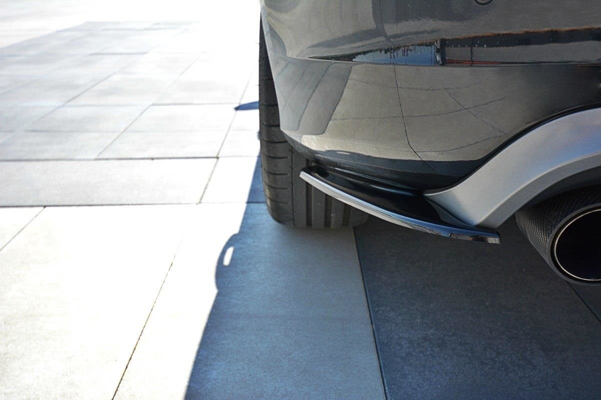 Maxton Design Heck Ansatz Flaps Diffusor passend für Volvo V60 Polestar Facelift schwarz Hochglanz