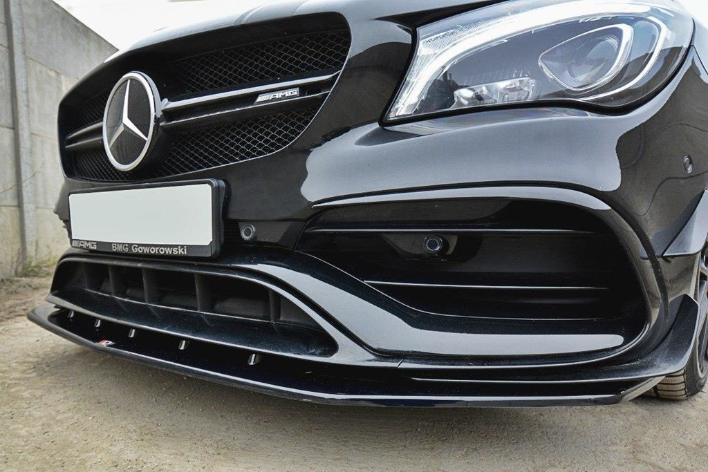 Maxton Design Front Ansatz V.1 für Mercedes CLA A45 AMG C117 Facelift Carbon Look