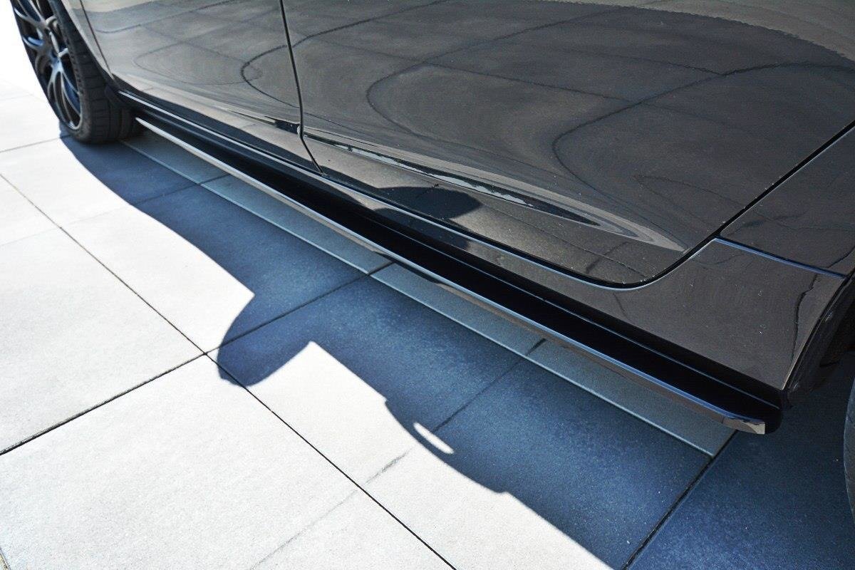 Maxton Design Street+ Seitenschweller Leisten passend für Volvo V60 Polestar Facelift schwarz Hochglanz