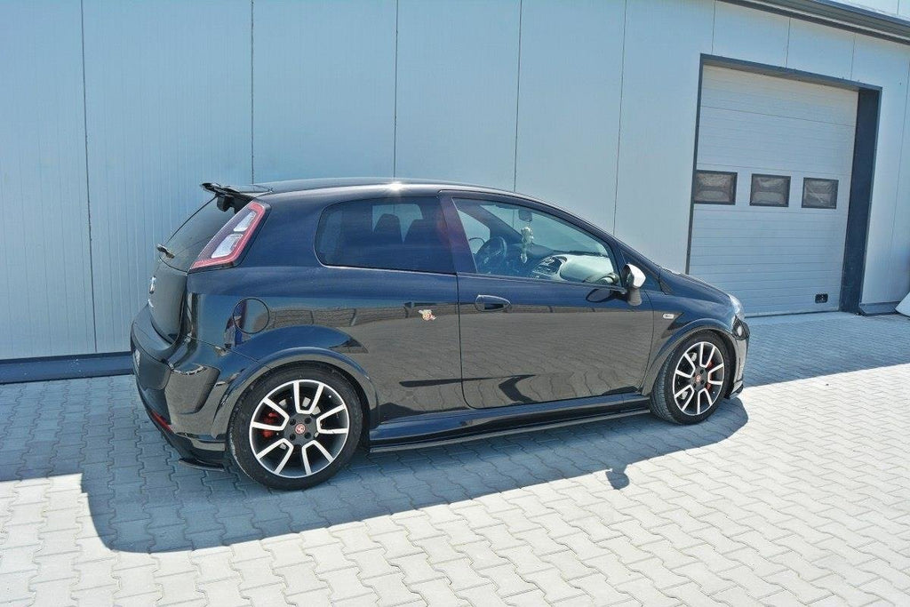 Maxton Design Seitenschweller Ansatz für Fiat Punto Evo Abarth Carbon Look
