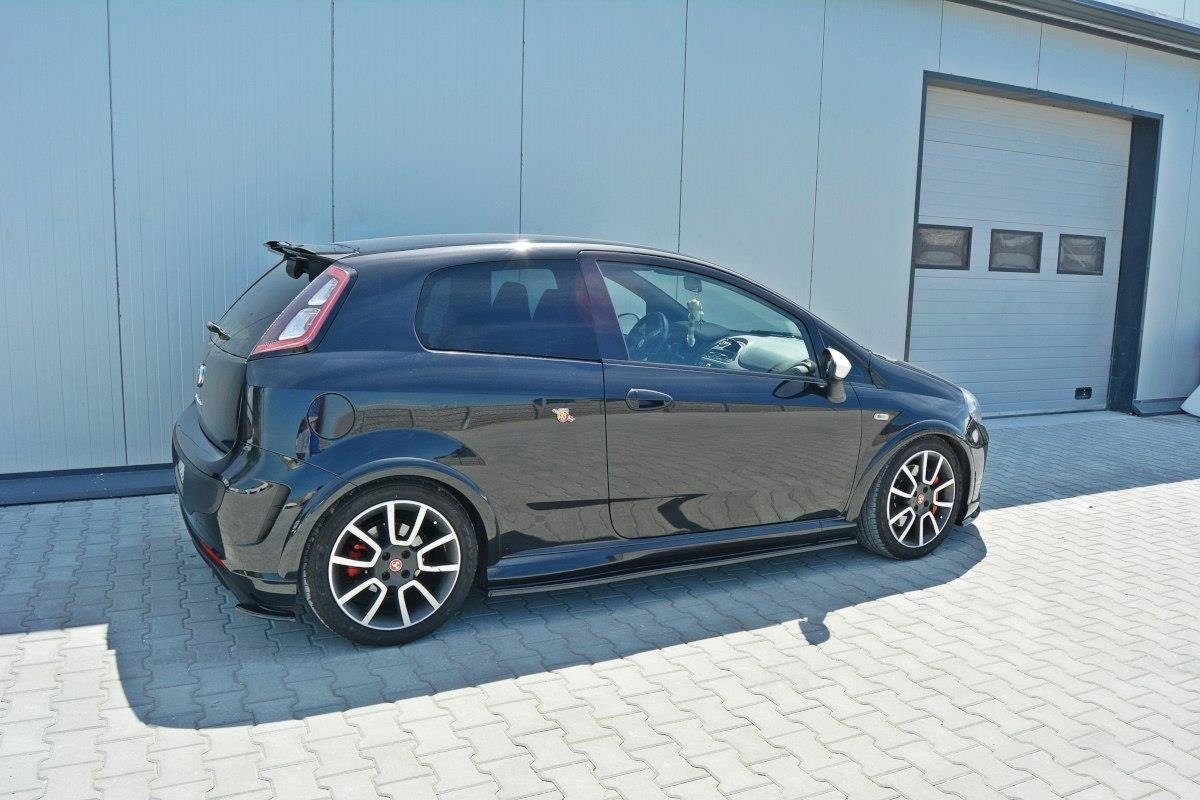 Maxton Design Street+ Seitenschweller Leisten passend für Abarth Punto Evo schwarz Hochglanz