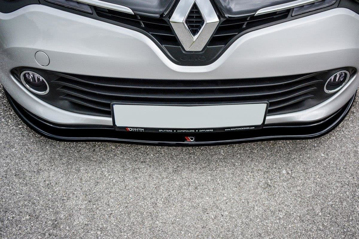 Maxton Design Street+ Spoilerlippe Front Ansatz V.1 passend für Renault Clio Mk4 schwarz Hochglanz