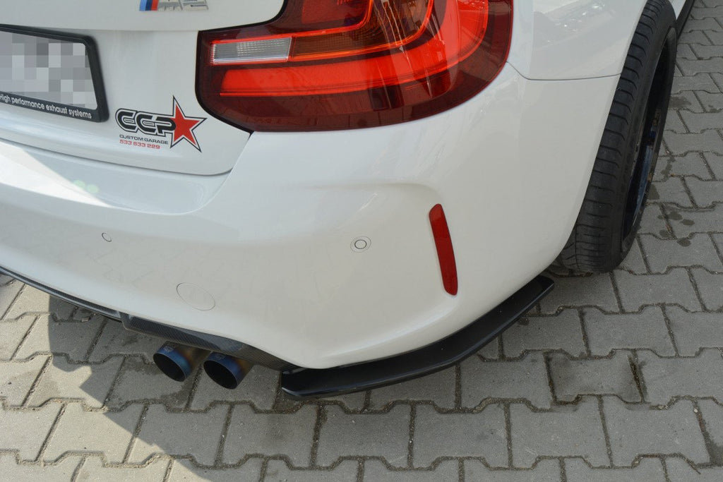Maxton Design Heck Ansatz Flaps Diffusor passend für BMW M2 (F87) COUPÉ schwarz Hochglanz