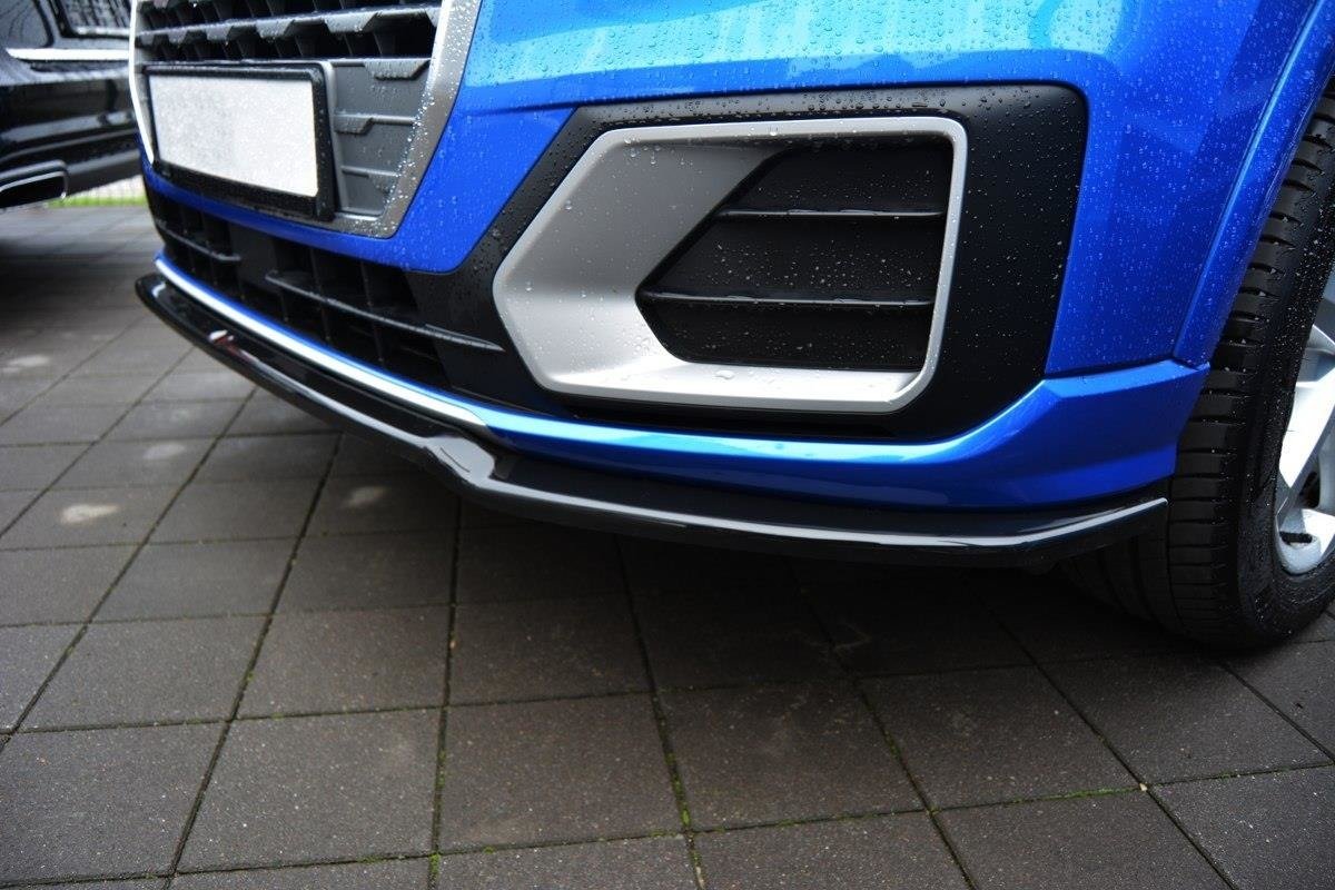 Maxton Design Street+ Spoilerlippe Front Ansatz passend für Audi Q2 Mk.1 schwarz Hochglanz