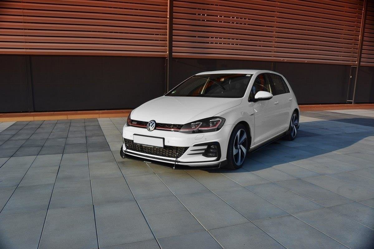 Maxton Design Racing Street+ Spoilerlippe Front Ansatz V.2 passend für VW Golf GTI / GTD Mk7 Facelift