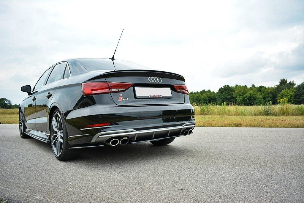 Maxton Design Heckansatz Audi S3 8V FL Hatchback / Sportback / Limousine schwarz Hochglanz für Audi A3