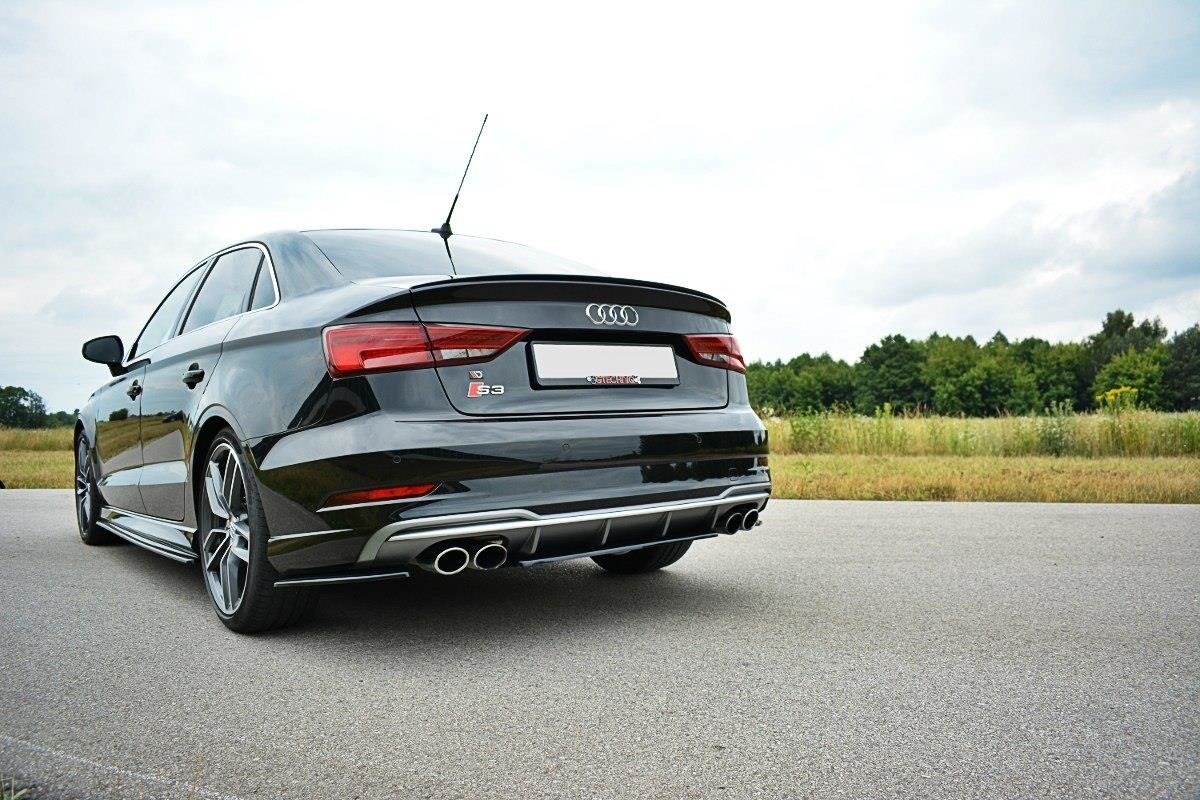 Maxton Design Heckansatz Audi S3 8V FL Hatchback / Sportback / Limousine schwarz Hochglanz für Audi A3
