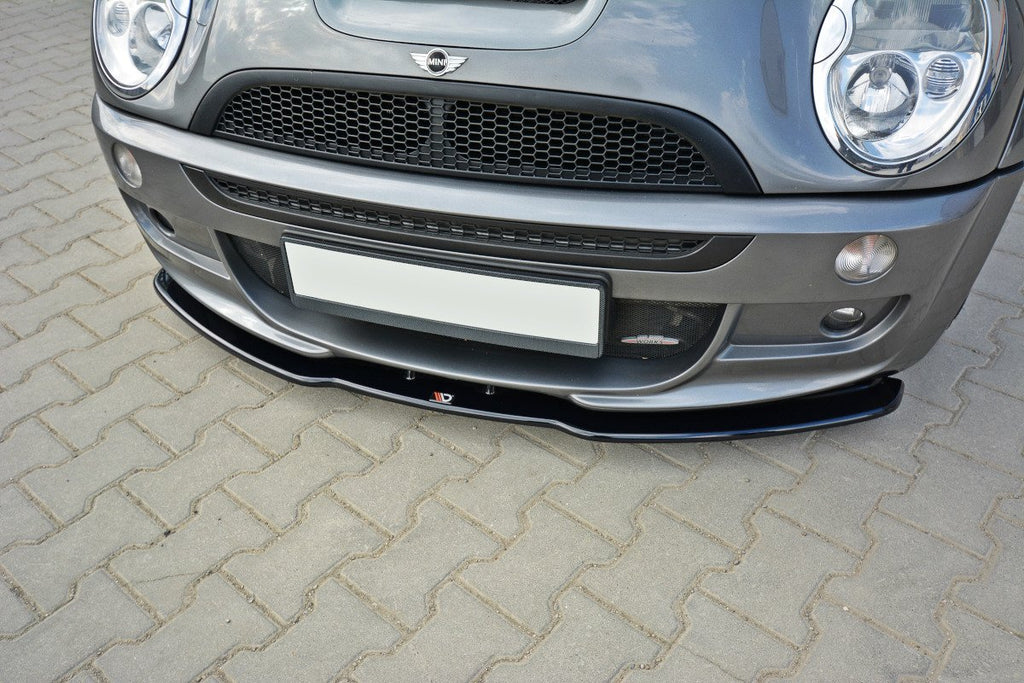 Maxton Design Street+ Spoilerlippe Front Ansatz passend für MINI R53 COOPER S JCW schwarz Hochglanz