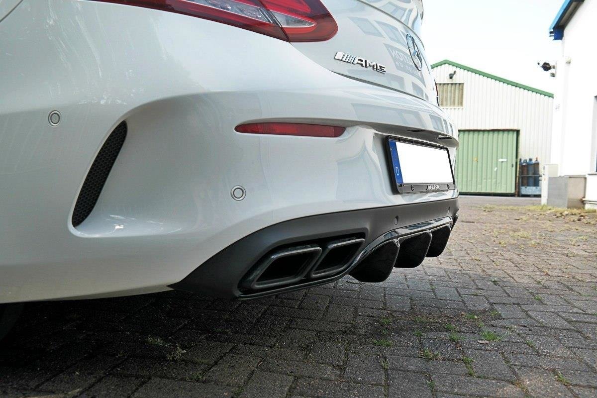 Maxton Design Diffusor Heck Ansatz passend für Mercedes-AMG C63 Coupe C205 schwarz Hochglanz