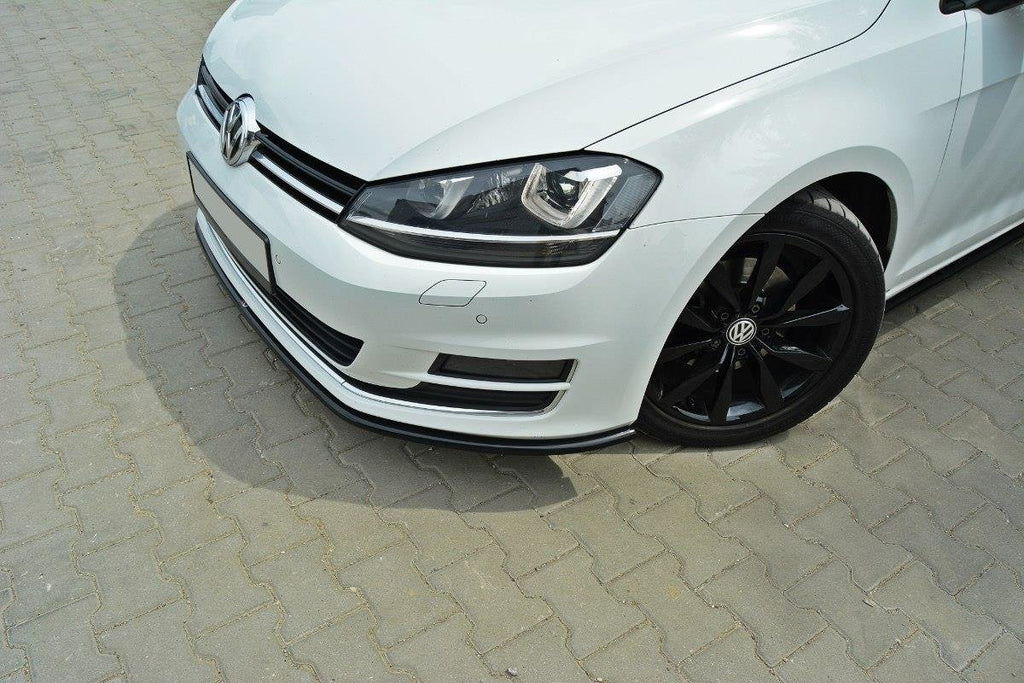 Maxton Design Street+ Spoilerlippe Front Ansatz passend für VW Golf Mk7 schwarz Hochglanz