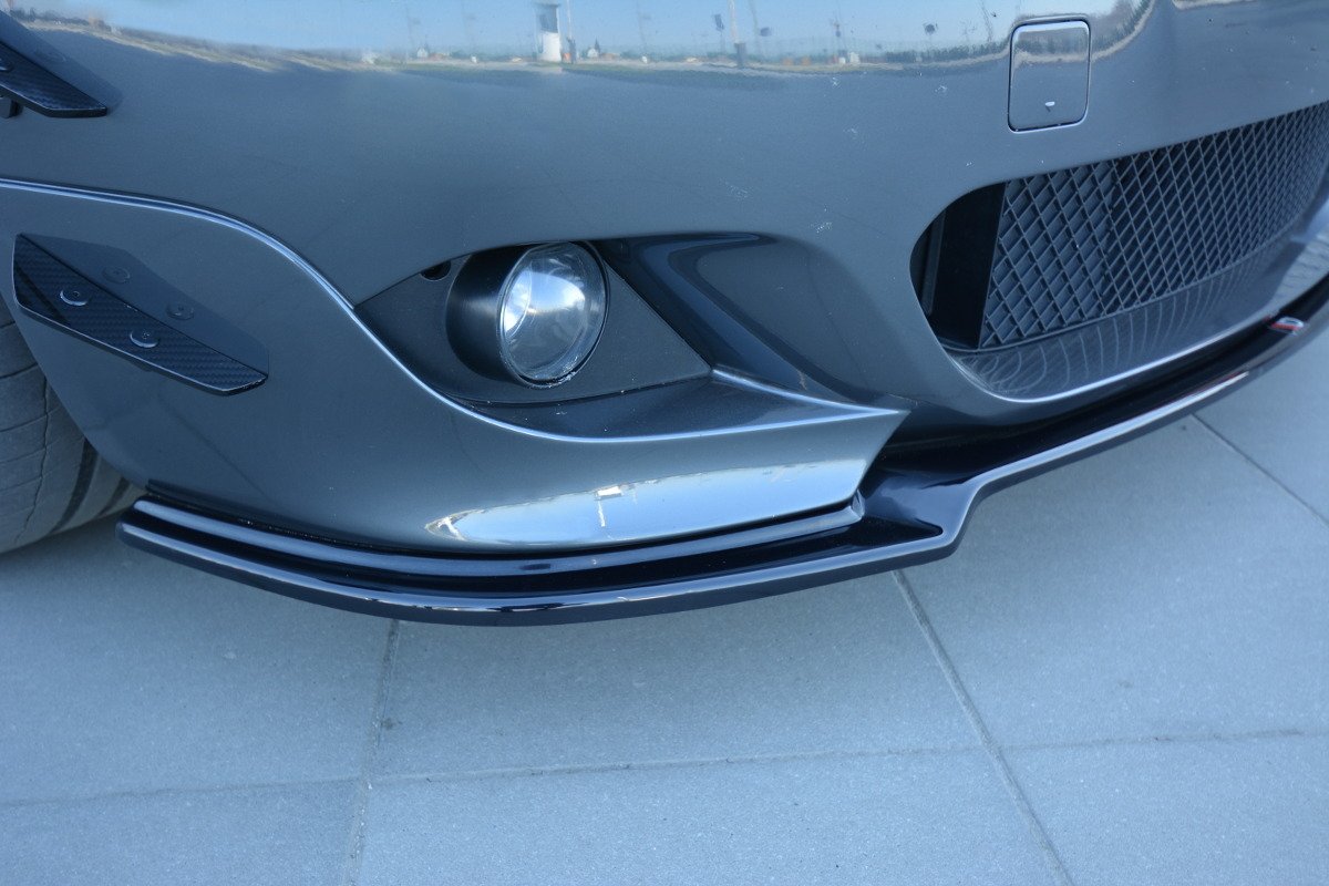 Maxton Design Street+ Spoilerlippe Front Ansatz passend für BMW 5er E60/61 M Paket schwarz Hochglanz