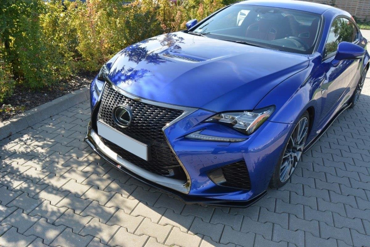 Maxton Design Street+ Spoilerlippe Front Ansatz V.1 passend für Lexus RC F schwarz Hochglanz