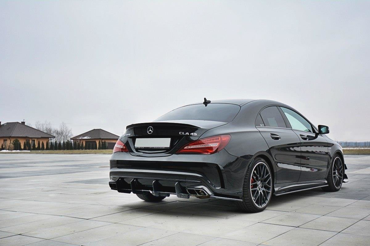 Maxton Design Diffusor Heck Ansatz passend für Heckschürze V.1 passend für Mercedes CLA A45 AMG C117 Facelift