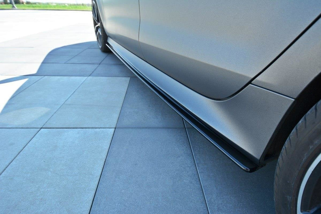 Maxton Design Street+ Seitenschweller Leisten passend für V.1 passend für Audi RS7 C7 schwarz Hochglanz