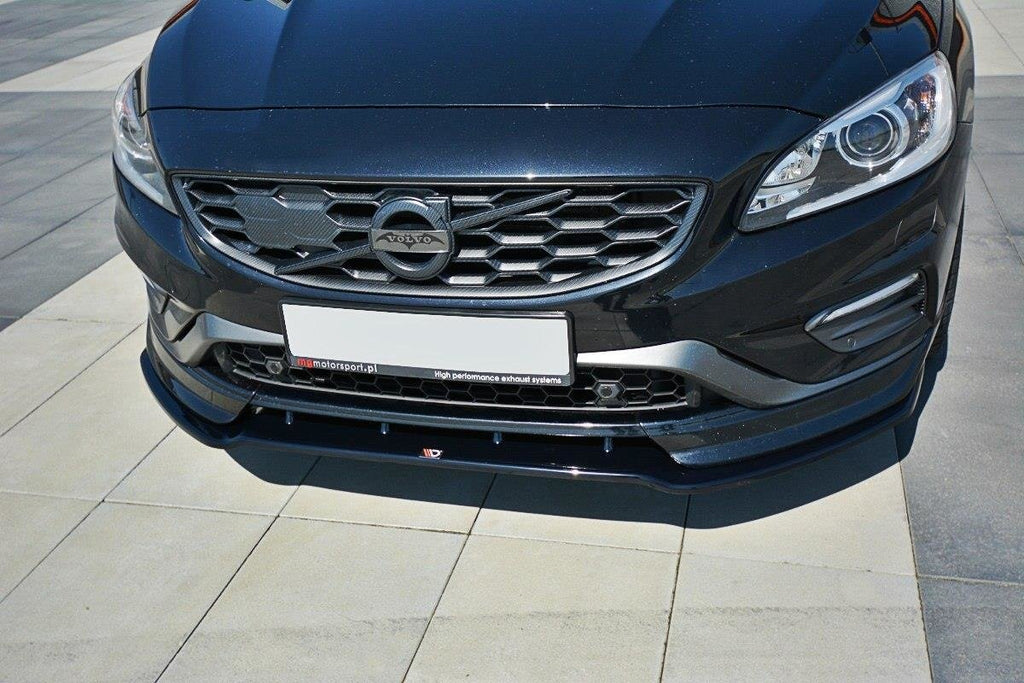 Maxton Design Street+ Spoilerlippe Front Ansatz V.1 passend für Volvo V60 Polestar Facelift schwarz Hochglanz