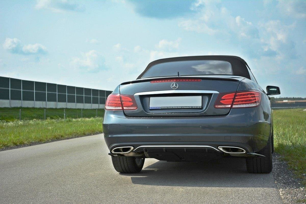Maxton Design Diffusor Heck Ansatz passend für Mercedes - Benz E Coupe / Cabrio C207 Facelift / A207 Facelit schwarz Hochglanz