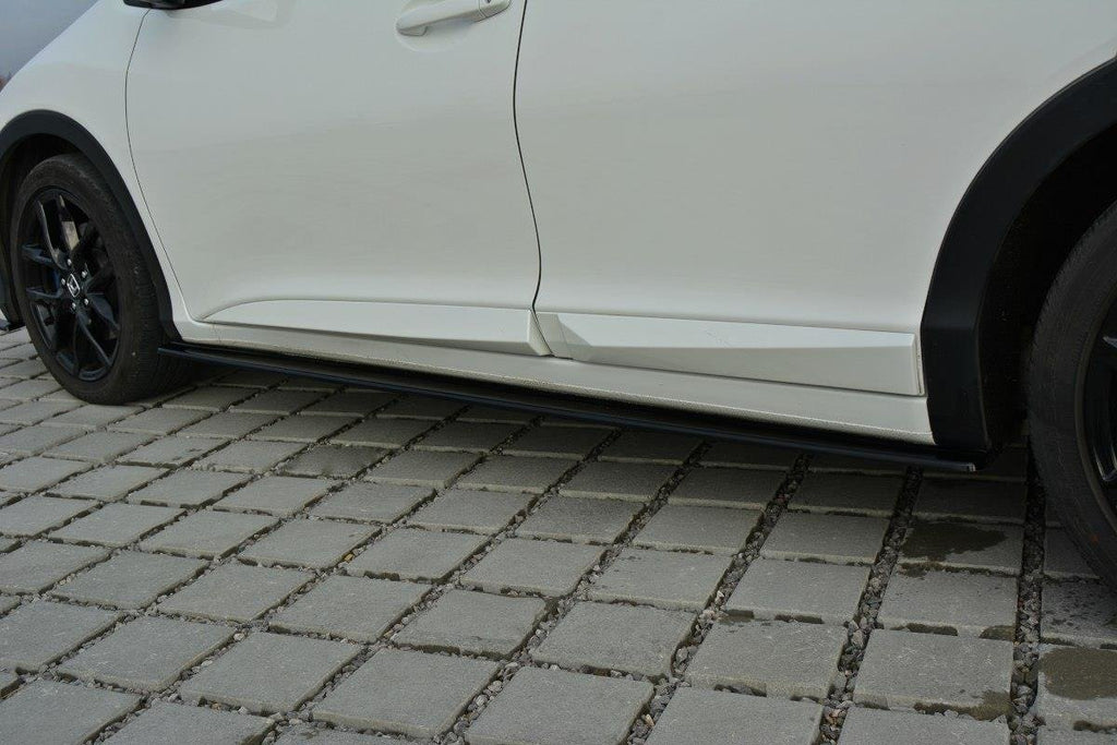 Maxton Design Seitenschweller Ansatz für Honda Civic Mk9 Facelift schwarz matt
