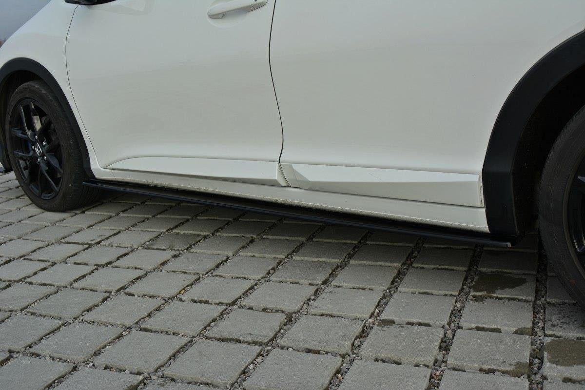 Maxton Design Street+ Seitenschweller Leisten passend für Honda Civic Mk9 schwarz Hochglanz
